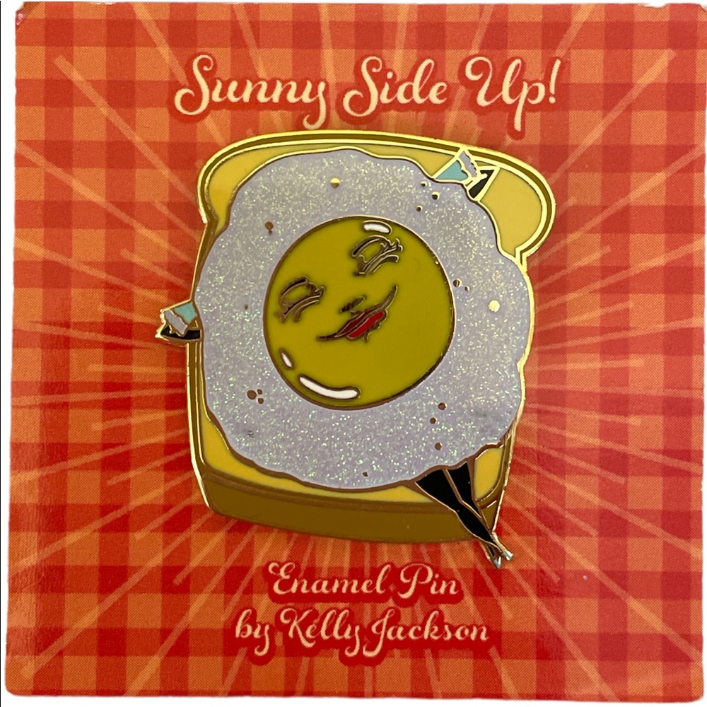 Sunny Side Up Enamel pin by Kelly Jackson